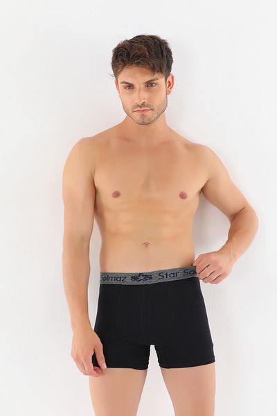 starsolmaz Ανδρικά Εσώρουχα Γκρι Μαύρο Navy Blue 3 τεμαχίων Boxer