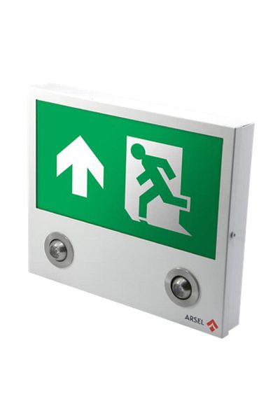 Arsel Twinlite Tw-121-l جهاز توجيه خروج الطوارئ 90 دقيقة بشكل مستمر ومتقطع. الإضاءة الصمام المشتعلة