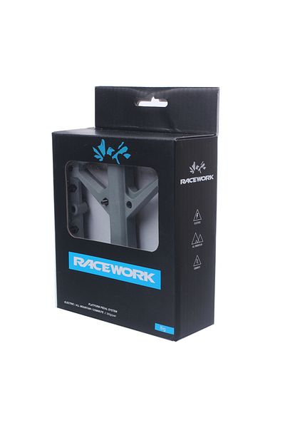 Choice Gray RACEWORK Bicycle Pedals MTB Nylom Pedal Ultralight Seal Bearings Flat Mountain Road Bike BMX Pl
