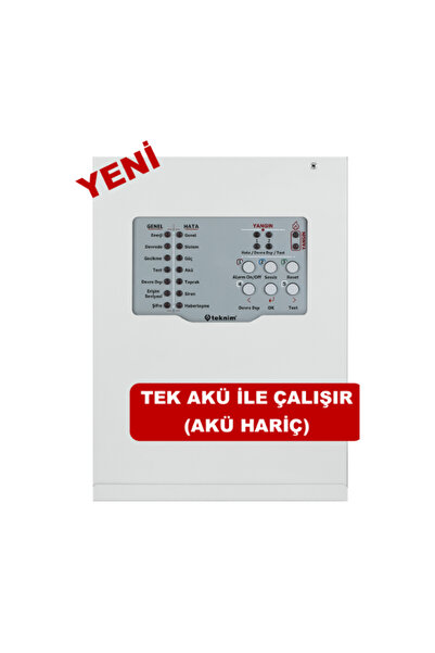 TEKNIM TFP-3122 2 Bölgeli Konvansiyonel Yangın Alarm Paneli. Tek Akü ile Çalı...