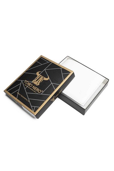 Toro Nero Men's Wallet Made Of White Genuine Leather V.i.p