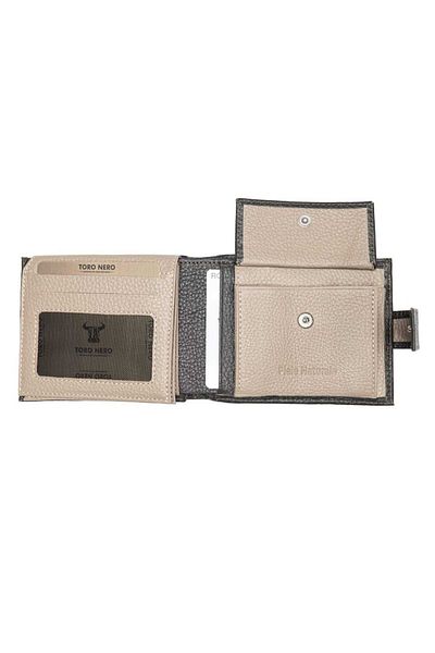 Toro Nero Men's wallet made of genuine leather, gray-beige BigCoin