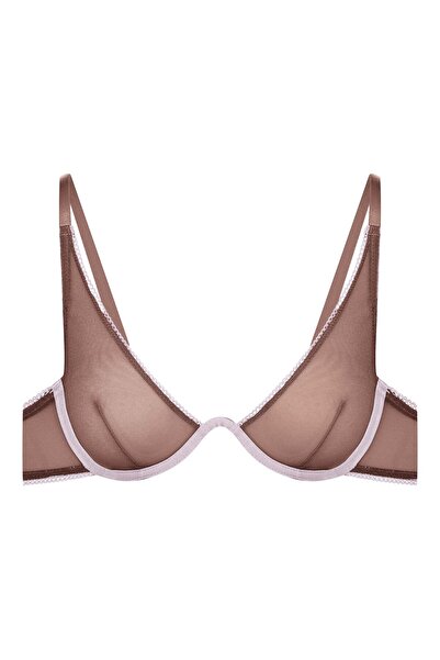 ESOTIQ Sutien BLOOVII moale, fără căptușeală, cu armătură, semitransparent, c...