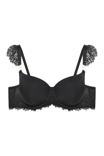 ESOTIQ Sutien ușor căptușit cu armătură, bretele decorative detașabile, cupe ...
