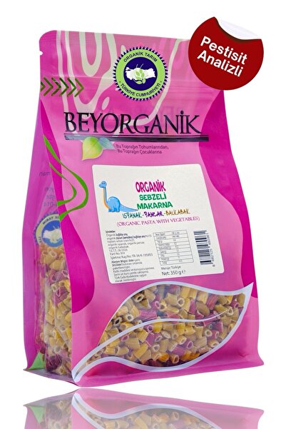 BEYORGANİK Organik Çocuk Makarna Sebzeli %35 Sebzeli 350gr (pestisit Ve Aflatoksin Analizli