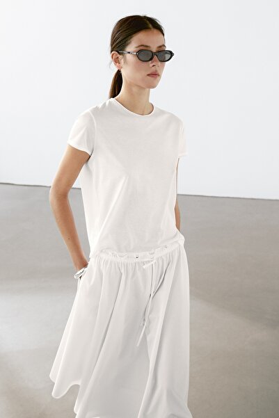 Massimo Dutti %100 pamuklu ve kısa kollu t-shirt