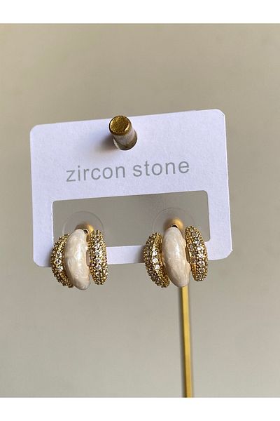 Çelik Luxury Gold Steel Earrings