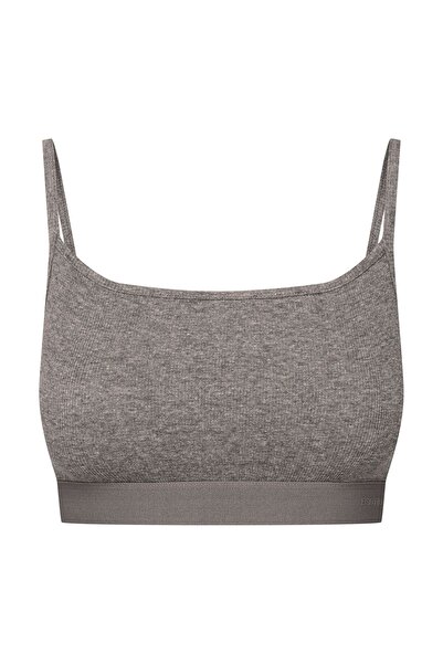 ESOTIQ Sports Bra Soft Bralette Crop Top Non-Padded Ribbed Cotton Comfortable Basic | Ryoko