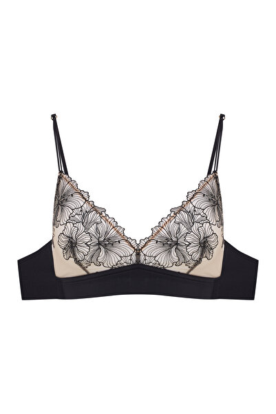 ESOTIQ Sutien triunghiular moale, fără burete, cu armătură și bandă interioar...