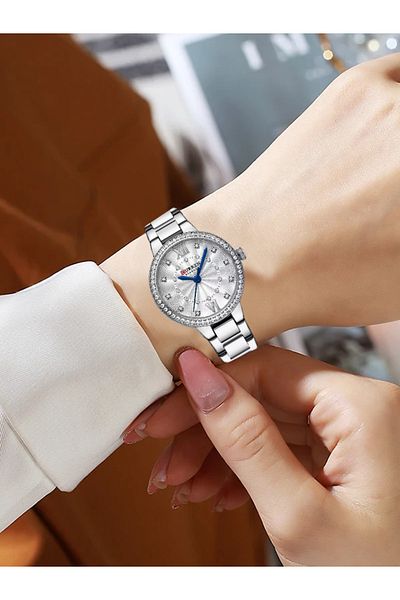 Curren New White Shell Watch Women Watches Ladies Creative Steel Women's Bracelet Watches Female Wat
