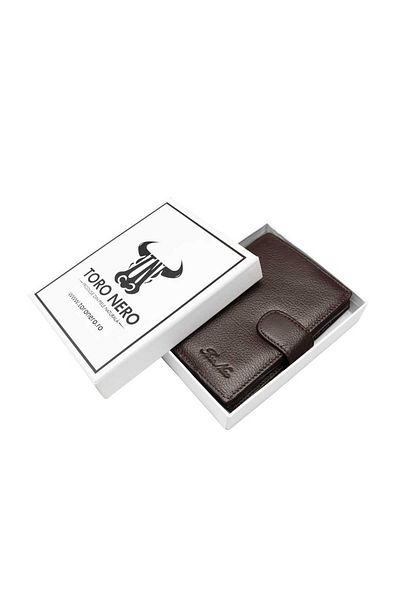 Toro Nero Men's Wallet Made Of Brown Genuine Leather Executive Pro, Rfid Protection