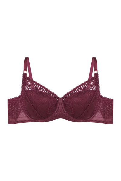 ESOTIQ Sutien ușor căptușit, cu armatură și dantelă florală, cu susținere și ...