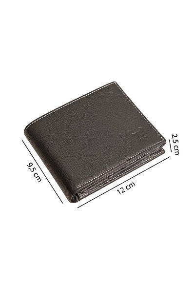 Toro Nero Men's wallet made of black genuine leather Eyelet