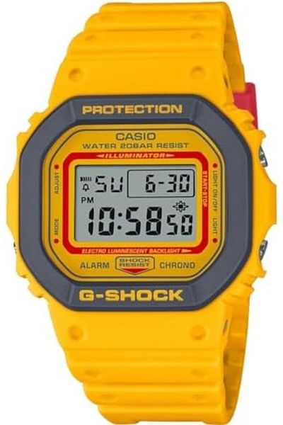 Casio G-Shock Watch - DW-5610Y-9DR Clear Dial, Yellow Band