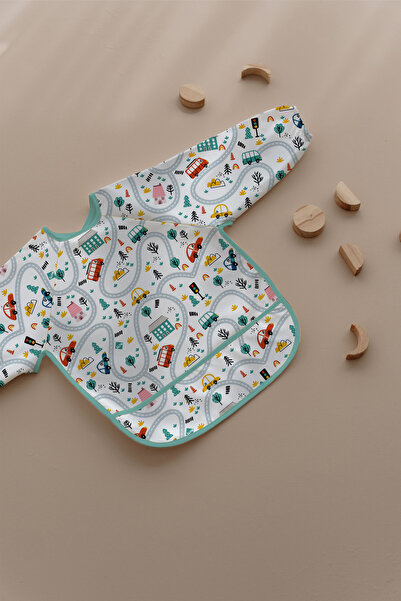 Messido Uzun Kollu Mama Ve Faaliyet Önlüğü, Aktivite Ve Boyama Önlüğü, Araba Desenli, 1-5 Yaş