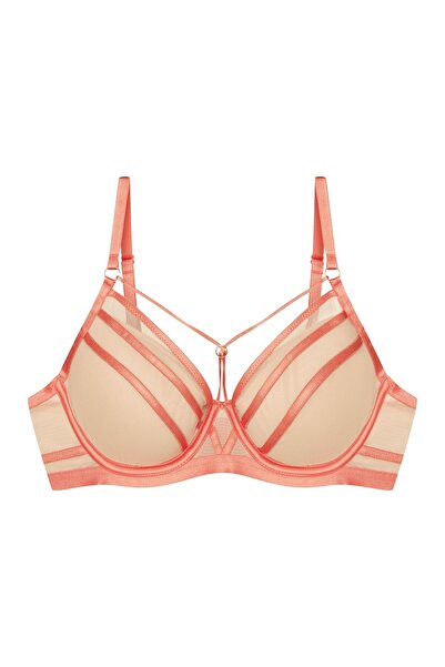 ESOTIQ Sutien push-up cu bretele decorative în față, întărite și detașabile, ...