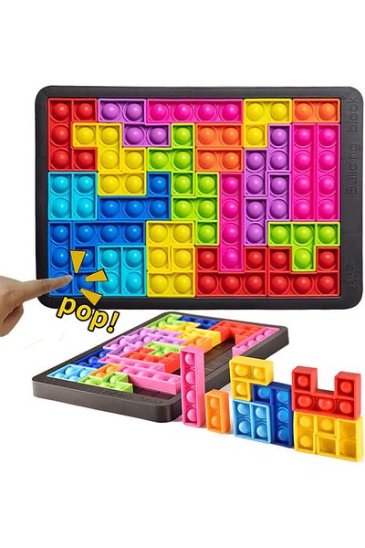 Pitikot Tabla de joc cu puzzle Tetris Pitikot®, din silicon pentru copii si adulti 27 Piese
