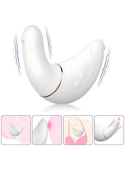 WildFashion Mini Pigeon Vibrator With 2 Powerful Motors, White, Toy540-2