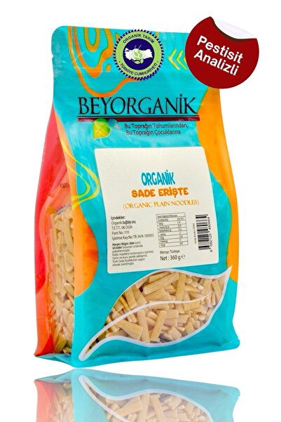 BEYORGANİK Organik Erişte 360gr
