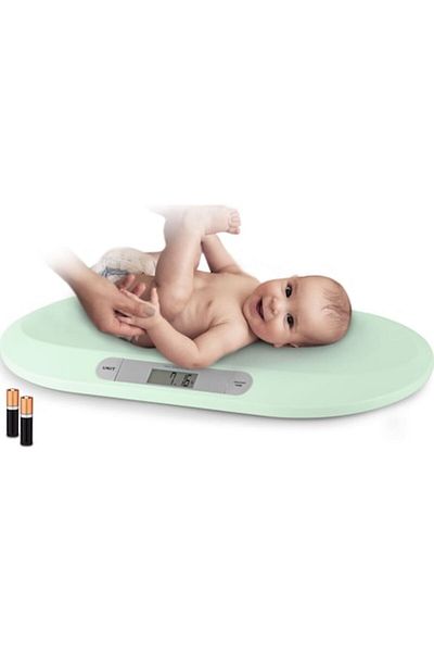 ideal STORE Cântar electronic pentru bebeluși idealStore BabyScale, formă ergonomică, poziție de cântărire înclinată, greutate maximă
