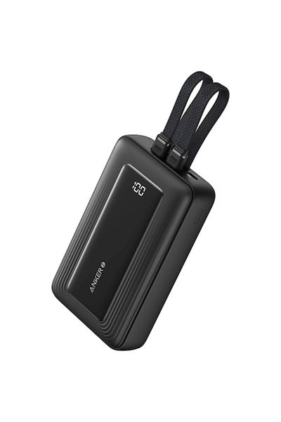 Anker Baterie externă Power Bank 20000 mAh 30W cu cablu USB-C + Lightning - Negru