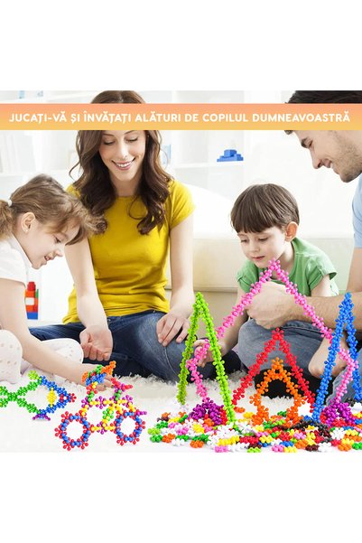Pitikot Set de constructie stelute STEM 400 piese Pitikot®, Interblocabile, interactiva