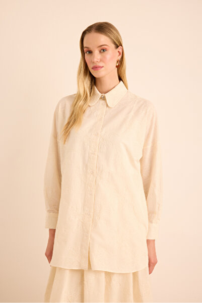 Aker Cotton Tunic Made of Embroidery Fabric