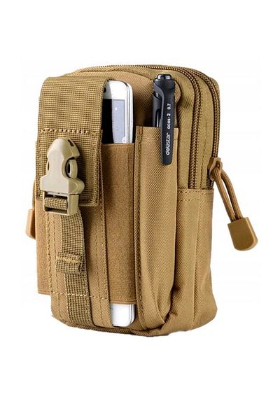 OEM Military hip belt bag, 12x18x6cm, sand