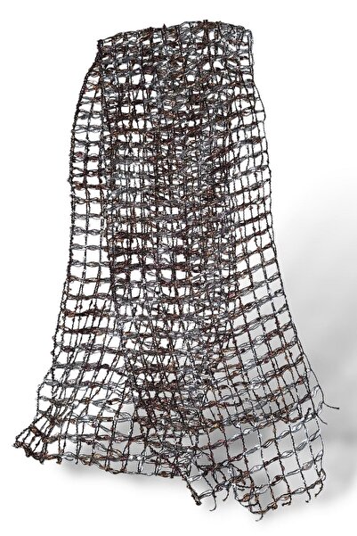 TAKIŞTIR Καφέ πλεκτό λεπτομερές σάλι