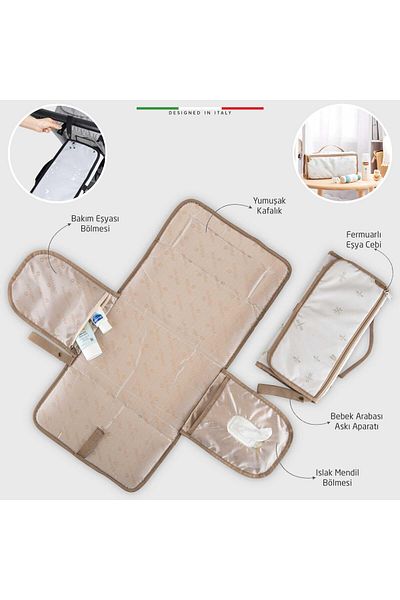 Elele Elelelife Baby Care Diaper Bag Natura Beige