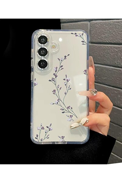 enfein Balporsuku Galaxy S25 Plus İle Uyumlu Desenli Şeffaf Kılıfı ŞDSNN Tatlı Görüntüşlü Kapak Papatia
