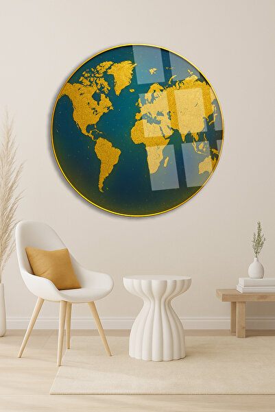 TAULART GLOBO SVETSKA MAPA SVETLEĆI STOL OKRUGLI STILSKI I LUKSUZAN NELOMIJIV...