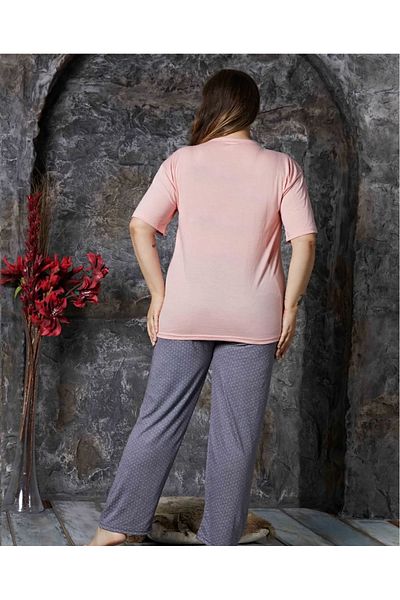 Lukitus Large Size Oversize Short Sleeve Bamboo Women's Pajama Set