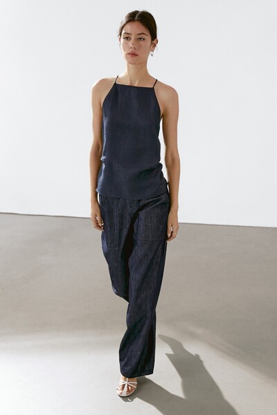 Massimo Dutti Drape yaka askılı top