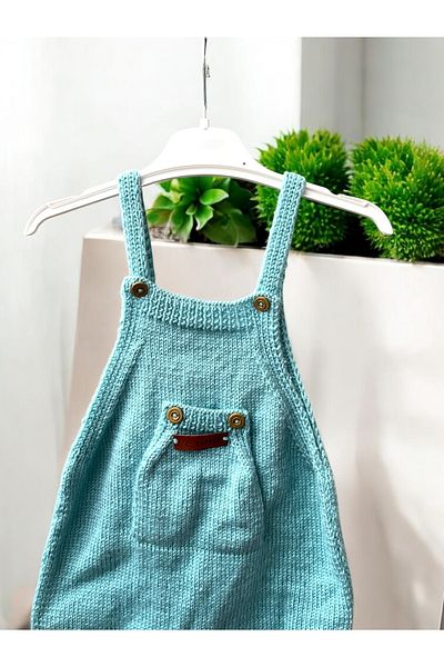 Lyora Hand Knitted Baby Jumpsuit with Straps