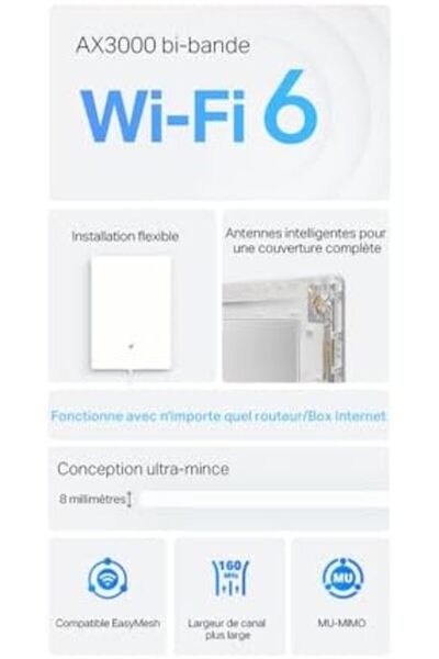 TP-LINK Archer Air R5 AX3000 Dual-Band Wi-Fi 6 Air Router, Smart Antennas, Ultra-Low Latency, White