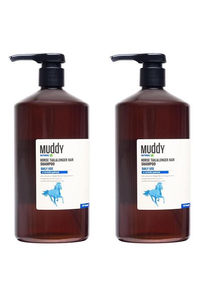 Muddy Horse Tail&Longer Hair Shampoo - 1000 Ml 2 Pieces Horse Tail Shampoo