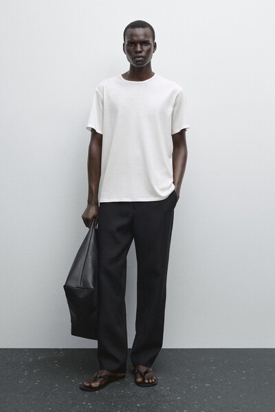 Massimo Dutti %100 pamuklu ince t-shirt