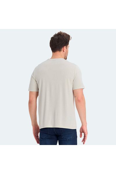 lumberjack Modal Sb203 Men's Beige Round Neck T-Shirt