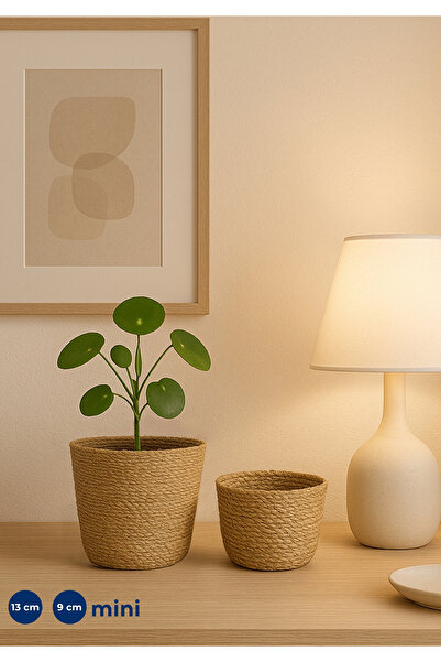 HOMİNG Homing Hasır Mini Saksılık 2 'li Set 241821