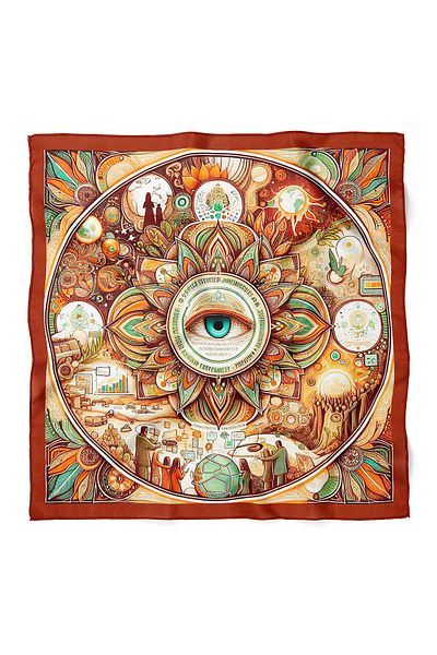 nehir eşarp نمط باندانا مختلط 70x70 سم