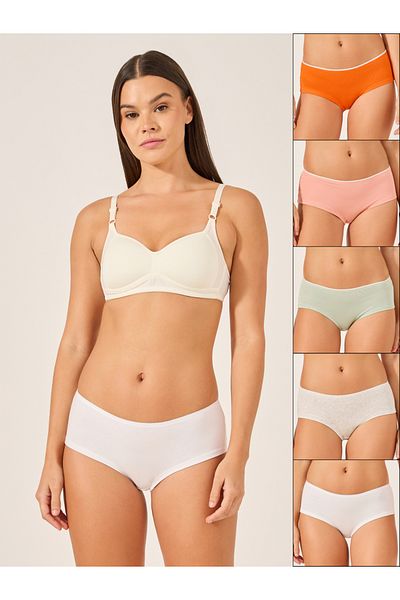 Styli Pack of 5 - Solid Elastic Waist Short Briefs