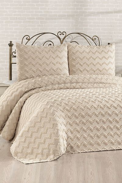Çeyiz Diyarı Beige 3 Piece Lumpa Set for Two People