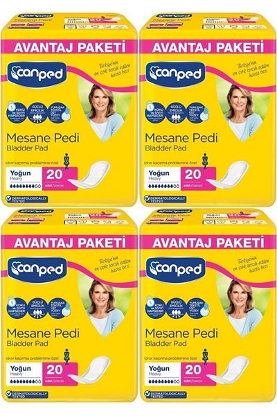 Canped Bladder Pad 20 Li Large (L) 4 Pieces