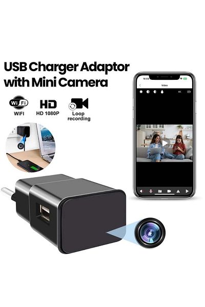 iUni Mini Camera Usb Charger Ip1000, Wi-fi, Full Hd, Microsd Card Support, Live View On Phone