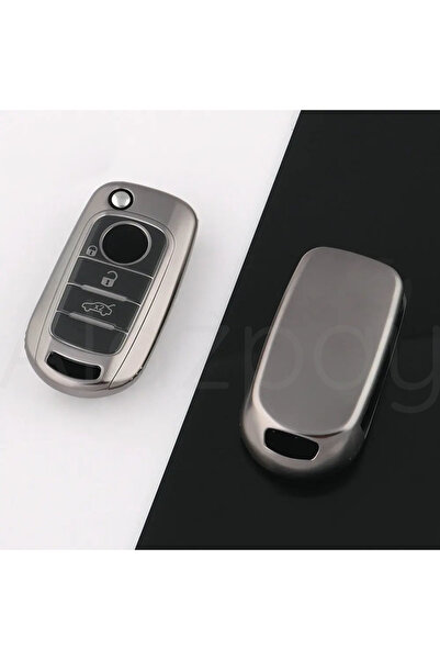 Alazpay FİAT EGEA 500X Titan Gri TPU Anahtar Kılıfı