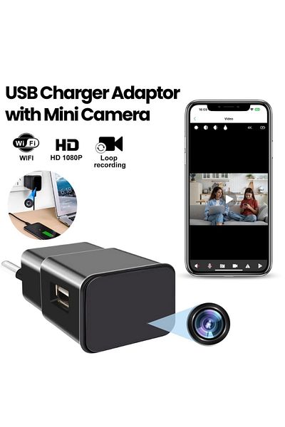 iUni Mini Camera Usb Charger Ip1000, Wi-fi, 32gb, Full Hd, Live View On Phone