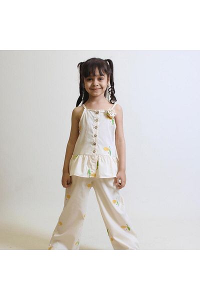 OZZY KİDS Girl's Daisy Patterned Suit