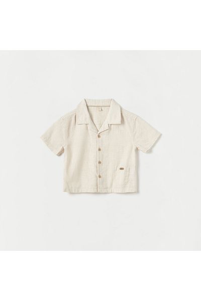 giggles Checked Shirt with Short Sleeves
