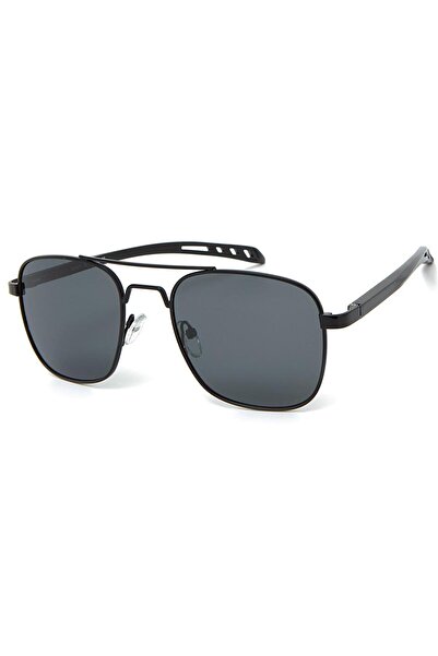 Takı Dükkanı Belletti square model black polarized men's sunglasses bl2133